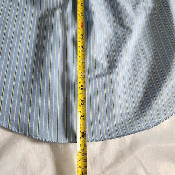 Brooks Brothers Shirt Men Size 16-35 Blue Stripe Traditional Fit Button Up Shirt - Picture 12 of 13